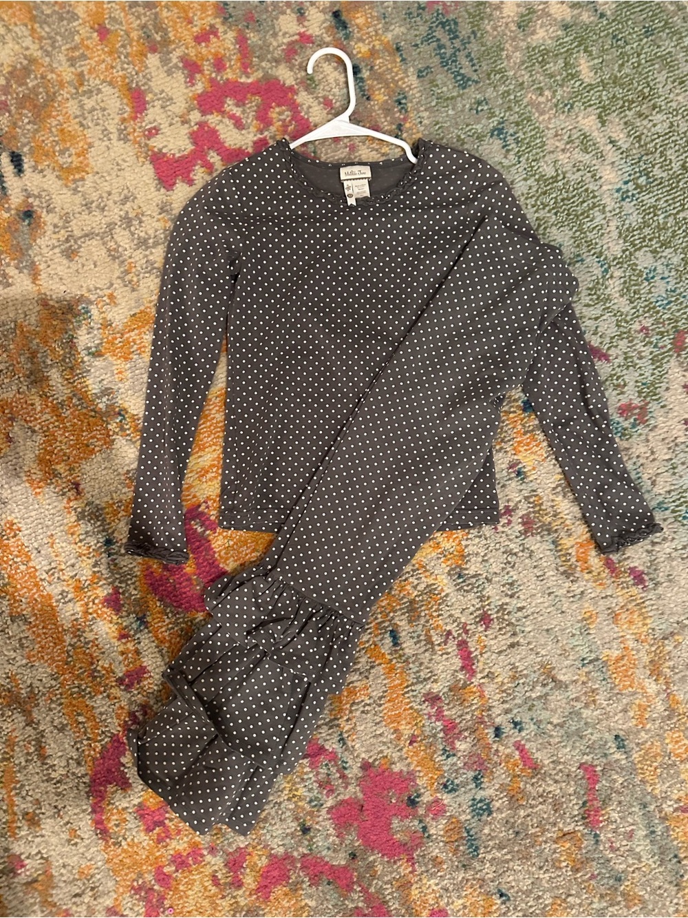 Matilda Jane Gray Polka Dot Kids Matching Set